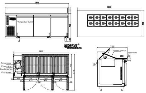 ban mat pizza hisakage cp-180 hinh 2