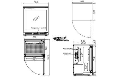 tu mat mini hisakage bc-60 hinh 2