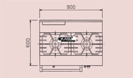 bep au kem lo nuong dung gas maruzen rgr-0962d hinh 2