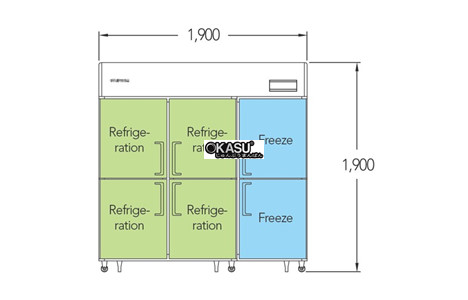 tu dong mat 6 canh inox everzen uds-65rfir (unique daesung) hinh 3