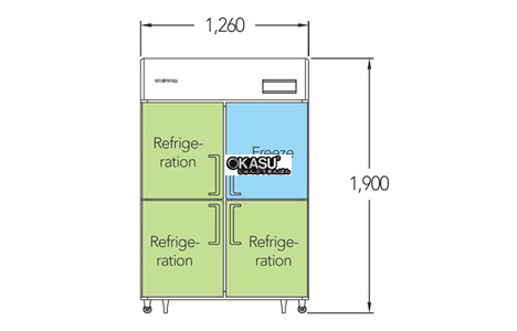 tu dong mat 4 canh inox everzen uds-45rfir hinh 3