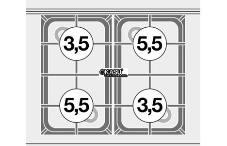 bep au 4 dau dot dung gas va lo nuong dien (cua kinh) lotus cf4-68gem hinh 2