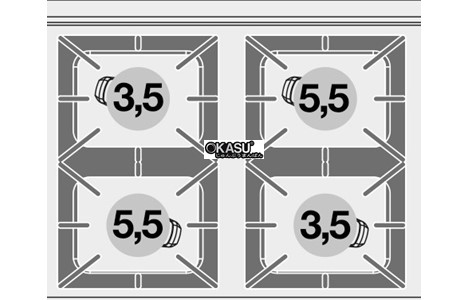 bep au 4 dau dot dung gas kem lo nuong gas (cua thep khong gi) lotus cf4-8g hinh 3