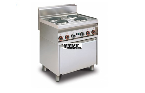 bep au 4 dau dot kem lo nuong dien (cua thep khong gi) lotus cf4-8et hinh 2