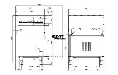 bep au 4 dau dot dung gas kem lo nuong dien da chuc nang (cua kinh) lotus cf4-8gem hinh 3