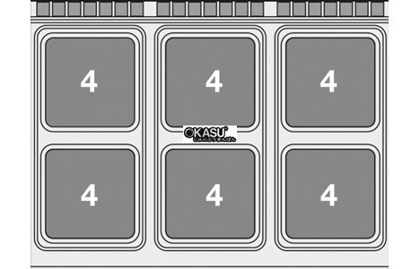 bep au 6 dau dot kem lo nuong dien lotus cfq6-912etv hinh 3