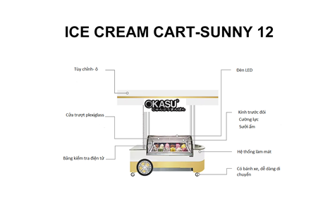 xe day ban kem ice cream cart sunny 12 hinh 2