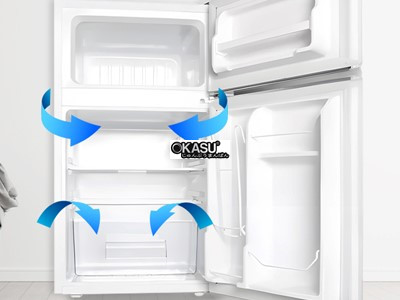 tu lanh 2 ngan phong cach retro cobi cb-127w (mau trang) hinh 3