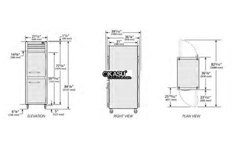 tu lanh cua xoay nua truoc/sau bang kinh pass-thru solid voi chat lam lanh hydrocarbon true sta1rpt-2hs-1g-hc hinh 2