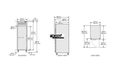tu lanh cua xoay reach-in solid voi chat lam lanh hydrocarbon true stg1r-1s-hc hinh 2