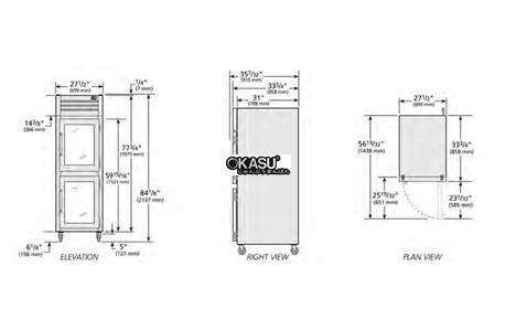 tu lanh cua xoay nua kinh reach-in co chat lam lanh hydrocarbon true stg1r-2hg-hc hinh 2