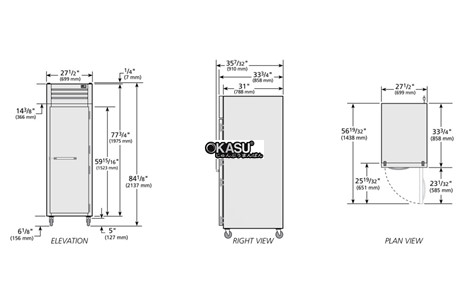 tu lanh cua xoay reach-in solid true str1r-1s-hc hinh 2