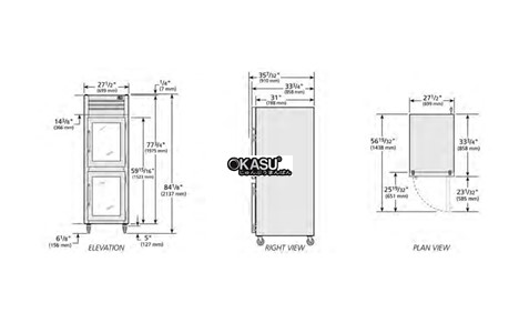 tu lanh cua xoay nua kinh reach-in true str1r-2hg-hc hinh 2