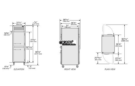 tu lanh cua xoay nua truoc/sau dang ran pass-thru true str1rpt-2hs-1s-hc hinh 2