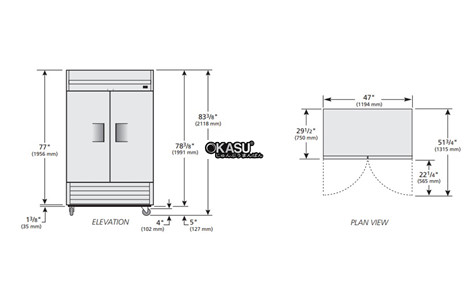 tu lanh cua xoay ran reach-in true t-43-hc hinh 2