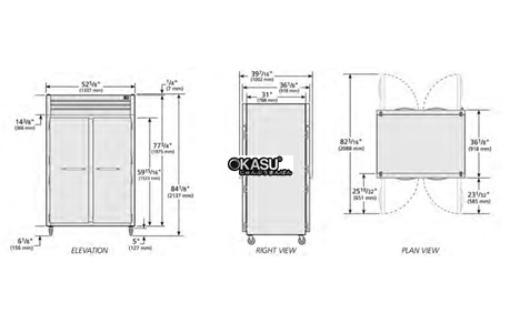 tu lanh cua xoay phia truoc/sau dang ran pass-thru true sta2rpt-2s-2s-hc hinh 2