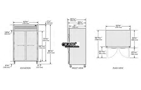 tu lanh cua xoay ran reach-in true stg2r-2s-hc hinh 2
