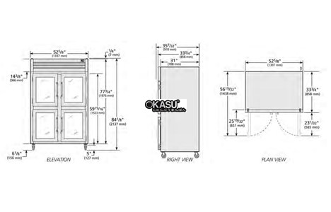 tu lanh cua xoay nua kinh reach-in true stg2r-4hg-hc hinh 2
