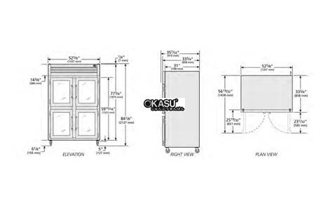 tu lanh cua xoay nua kinh reach-in true str2r-4hg-hc hinh 2