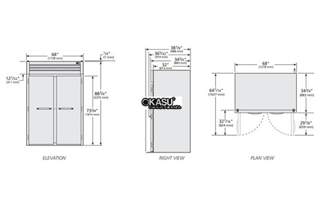 tu lanh cua xoay dac roll-in true stg2rri89-2s hinh 2