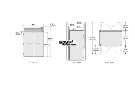 tu lanh cua xoay dac roll-thru true str2rrt-2s-2s hinh 2