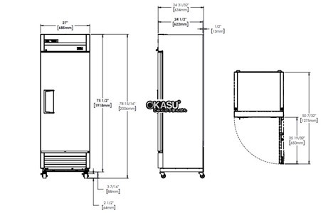 tu dong cua xoay ran reach-in true t-19f-hc hinh 2
