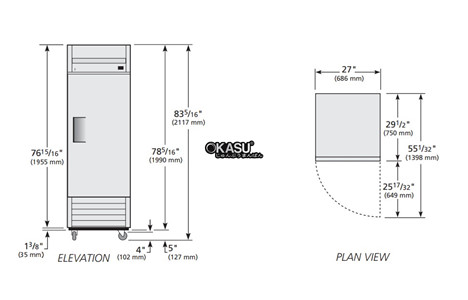 tu dong cua xoay ran reach-in true t-23f-hc hinh 2