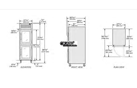 tu dong cua xoay nua kinh reach-in true sta1f-2hg-hc hinh 2