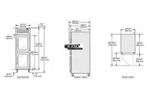 tu dong cua xoay nua kinh reach-in true stg1f-2hg-hc hinh 2