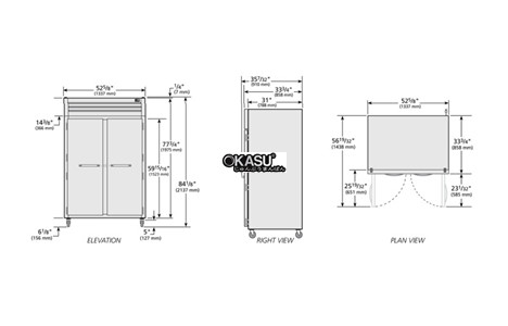 tu dong cua xoay ran reach-in true sta2f-2s-hc hinh 2