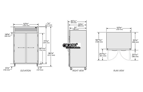 tu dong cua xoay ran reach-in true stg2f-2s-hc hinh 2