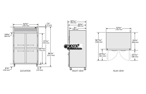 tu dong cua xoay nua ran reach-in true stg2f-4hs-hc hinh 2