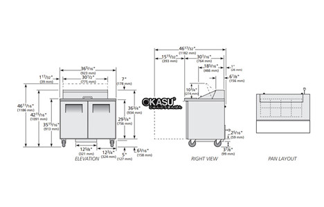 ban sandwich/salad cua dac true tssu-36-08-hc hinh 2