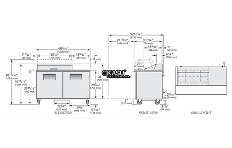 ban sandwich/salad cua dac true tssu-48-08-hc hinh 2