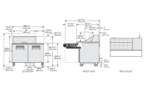 ban sandwich/salad cua dac mega-top true tssu-48-15m-b-hc hinh 2