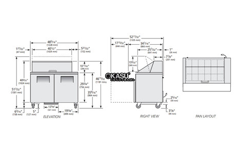 ban sandwich/salad cua dac mega-top true tssu-48-18m-b-hc hinh 2