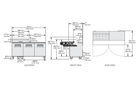 ban sandwich/salad cua dac true tssu-72-10-hc hinh 2