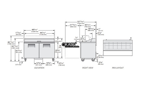 ban sandwich/salad cua dac true tssu-48-12-hc hinh 2