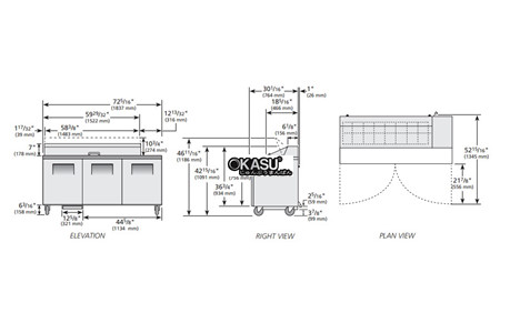 ban sandwich/salad cua dac true tssu-72-16-hc hinh 2