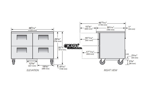 ban dong 4 ngan keo true tuc-48f-d-4-hc hinh 2