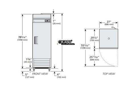 tu suoi am cua xoay dac reach-in true th-23 hinh 2
