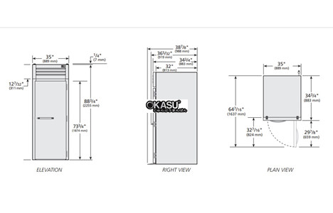 tu suoi am cua xoay dac cao 89" roll-in true sta1hri89-1s hinh 2