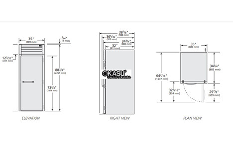 tu suoi am cua xoay dac cao 89" roll-in true stg1hri89-1s hinh 2