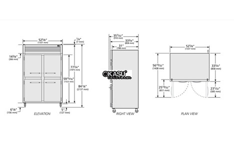 tu suoi am cua xoay nua dac reach-in true str2h-4hs hinh 2