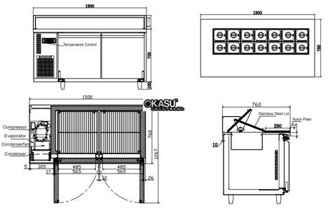 ban pizza 2 canh hisakage cp-150 hinh 2