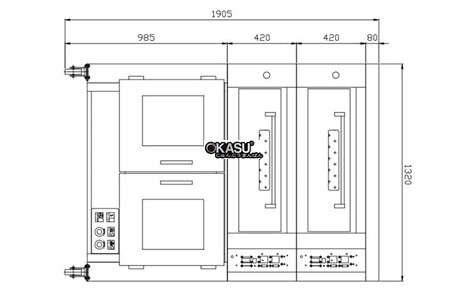 lo nuong ket hop voi tu u sinmag sm2-522h+sm2-10fg hinh 3