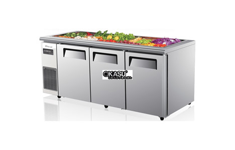 ban salad 3 canh inox turbo air ksr18-3 1m8 hinh 2