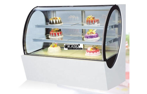 tu trung bay banh kem kinh oval okiwi qa740a hinh 2