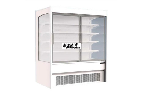 tu mat sieu thi cua kinh sanden intercool ssd-1212i hinh 2