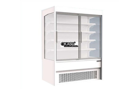 tu mat sieu thi cua kinh sanden intercool ssd-0912i hinh 2